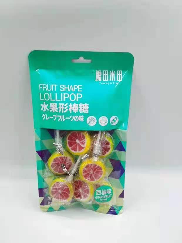 糖田米田水果形棒棒糖西柚味90g*30袋/箱 可2味混1件