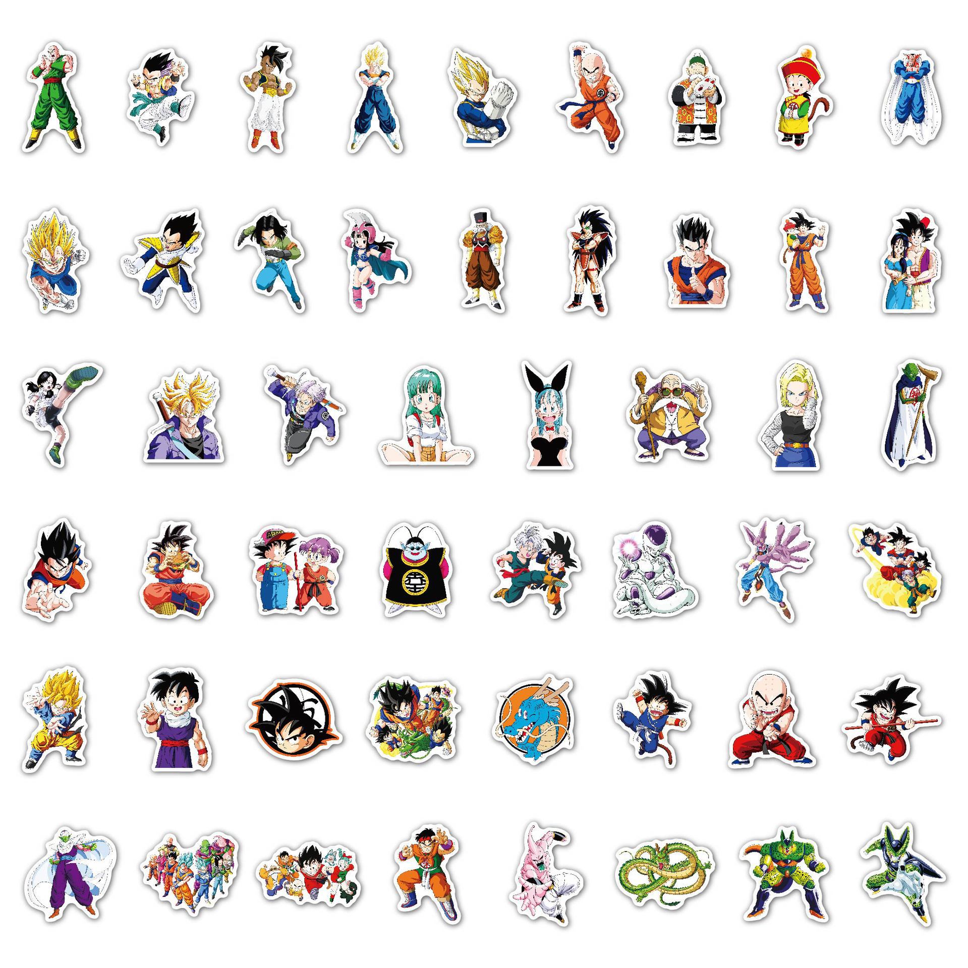 跨境孙悟空贴纸100枚日本动漫个性涂鸦行李箱滑板七龙珠贴纸