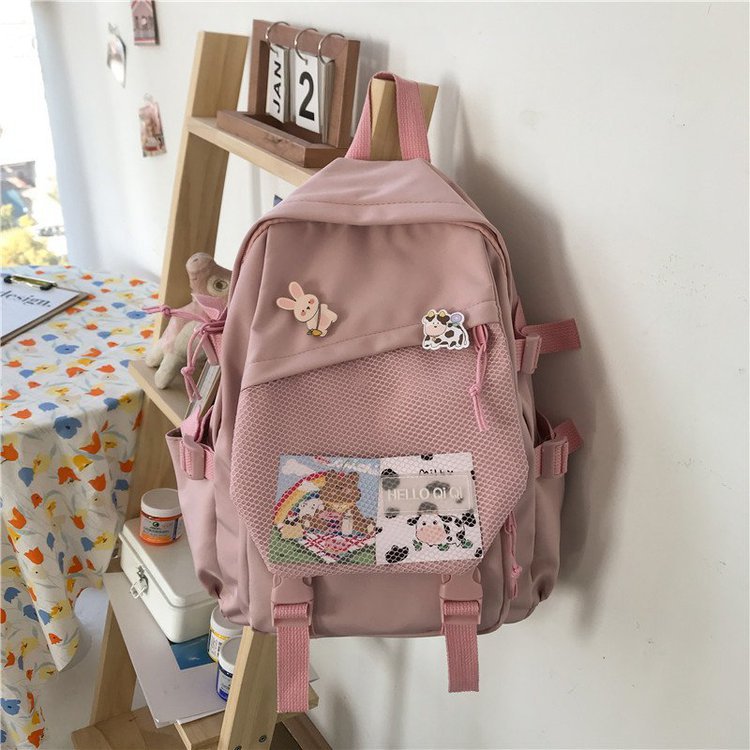 2021 Spring and Summer New Japanese Ins Style Mori Artistic Simple All-Match Student Bag Korean Style Vintage Style Backpack