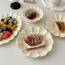 50N糖小姐ins韩式白色长方形盘子沙拉甜品盘寿司西餐盘早餐盘餐具