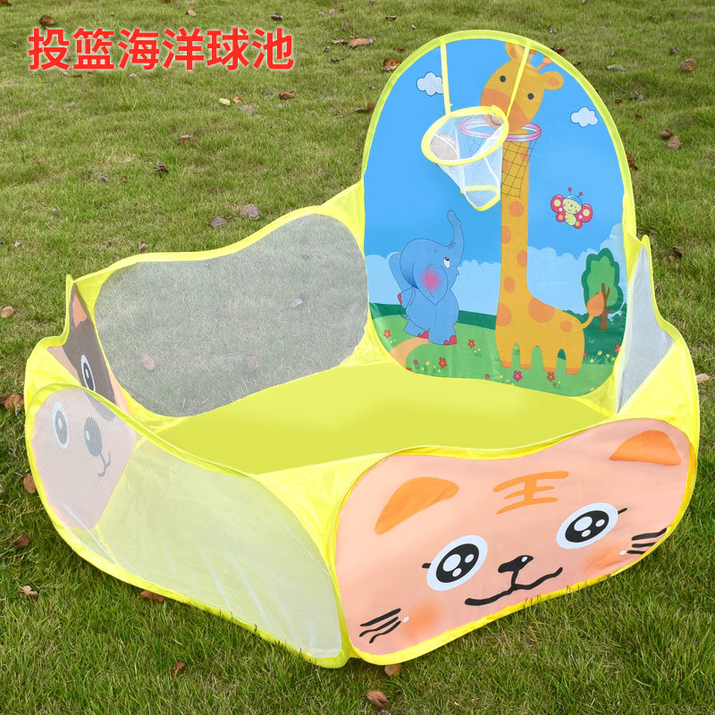 Cross-Border Children's Tent Outdoor Toy Play House Cartoon Car Indoor Foldable Shooting Ocean Ball Pool Wholesale