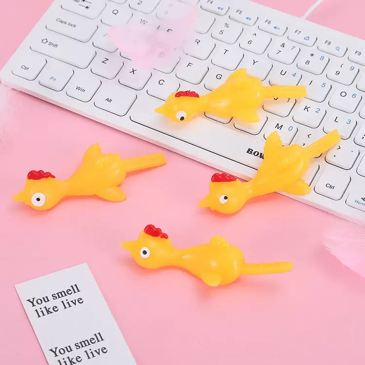 catapult turkey decompression vent toy squeezing toy decompression launch chicken finger slingshot trick toy factory wholesale