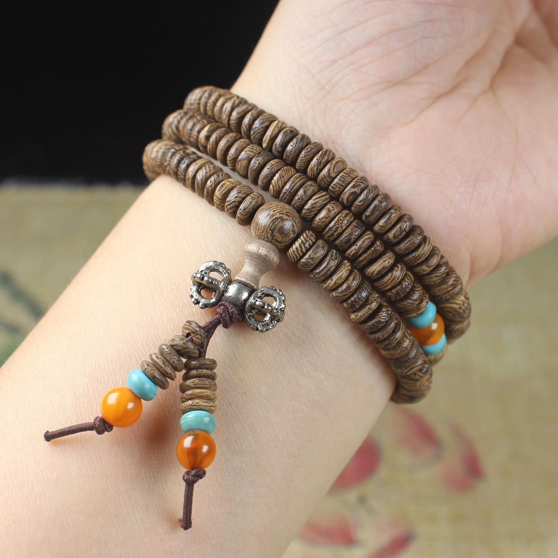 新款推荐鸡翅木藏式片珠佛珠手链佛珠手串批发厂家批发