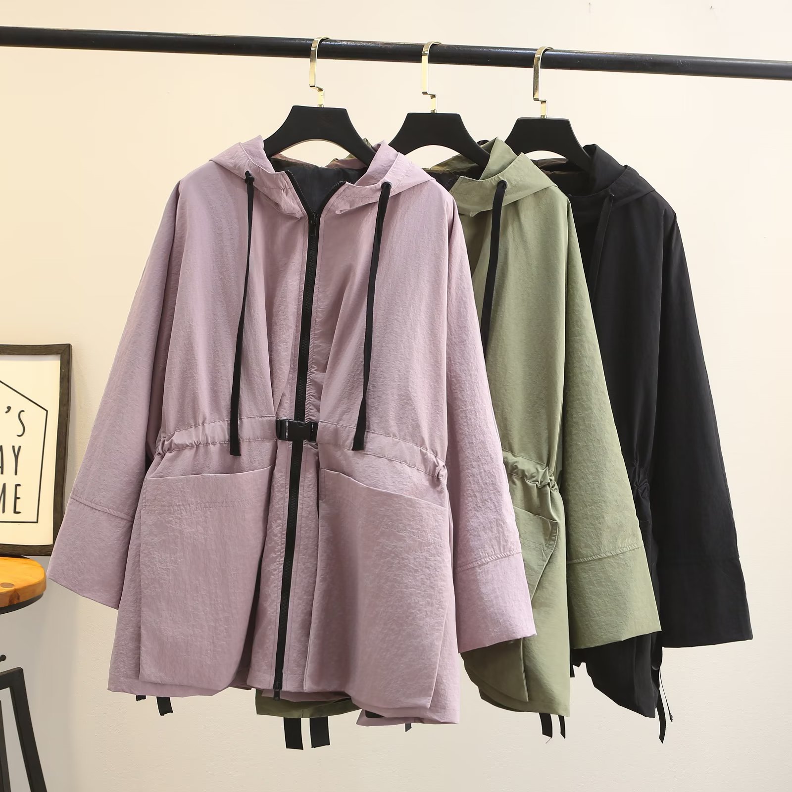 胖mm大码2023秋季新款韩版女装都市休闲外套蝙蝠袖派克服z10 2314