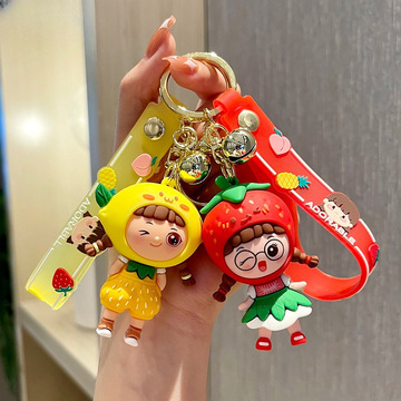 萌叙水果女孩创意卡通钥匙扣汽车书包包百搭小挂件时尚小礼品批发