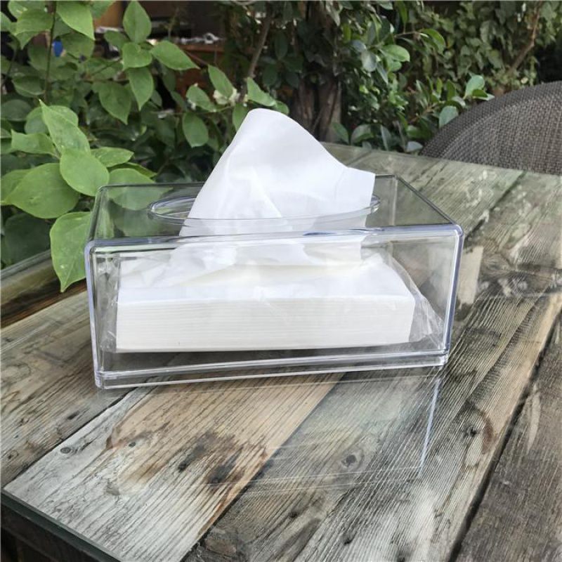 高档亚克力塑料纸巾盒pc透明圆形纸巾筒抽纸盒餐巾纸盒卷纸纸巾座