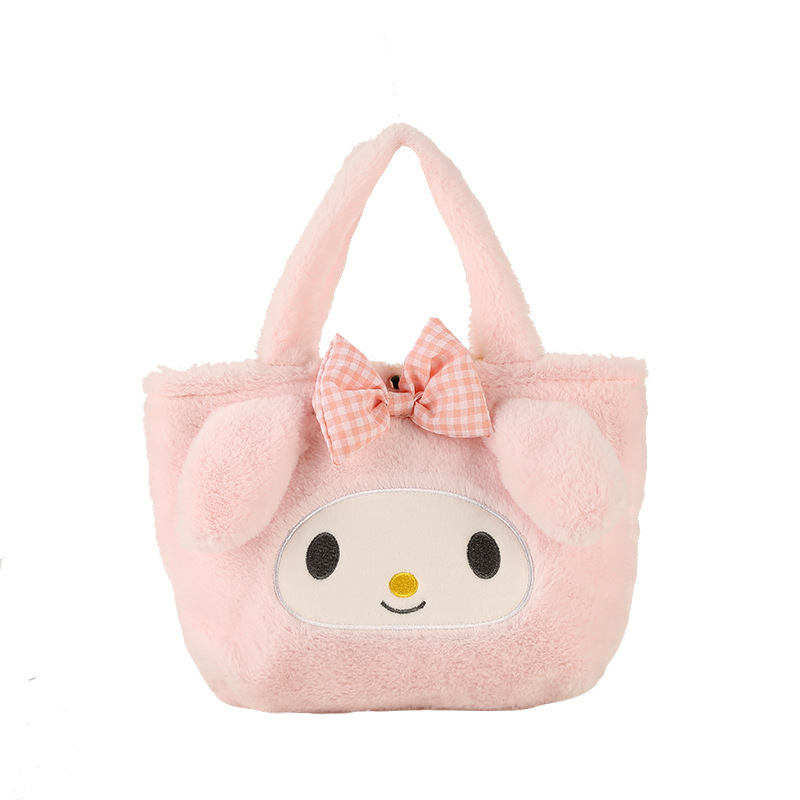 Cute Plush Hand-Carrying Bag 2023 New Cartoon Multi-Color Tote Bag Furry Small Shoulder Bag Girls single shoulder bag