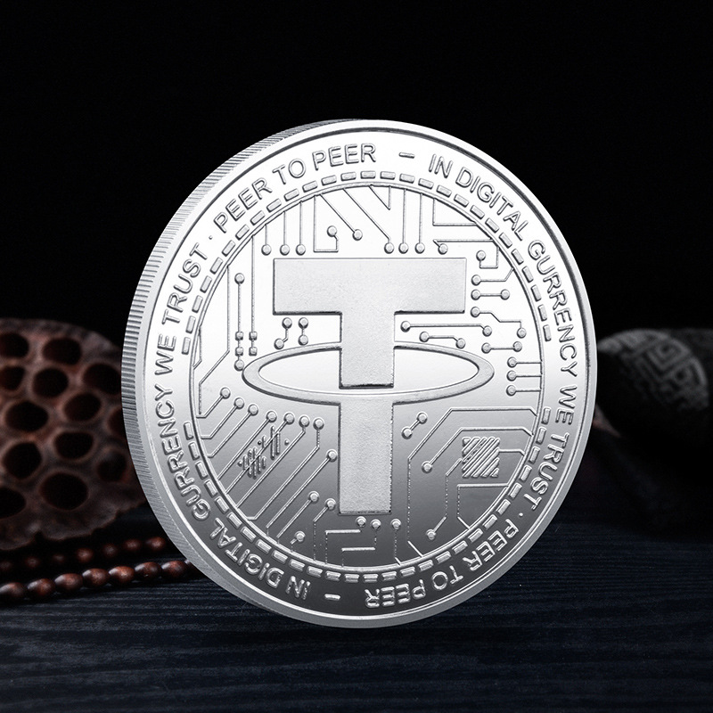 金属纪念币定制 国外比特币 泰达币批发usdt币外贸专供虚拟币定做