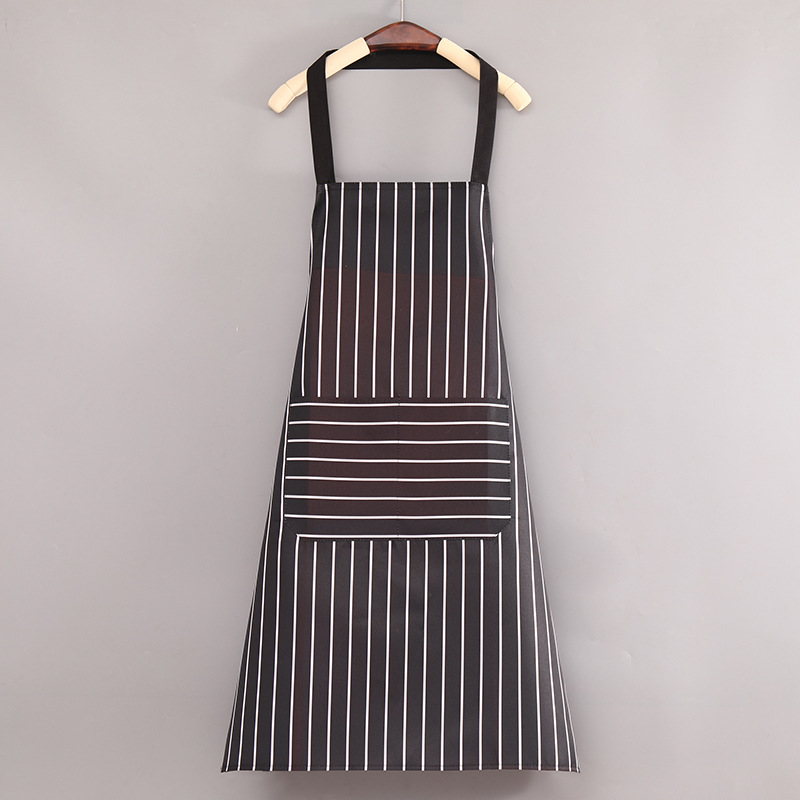 Apron Manufacturers Fashion Household Sleeveless Lengthened Men's and Women's Waterproof Apron Customized Printing Coffee Shop Overalls Advertising Apron