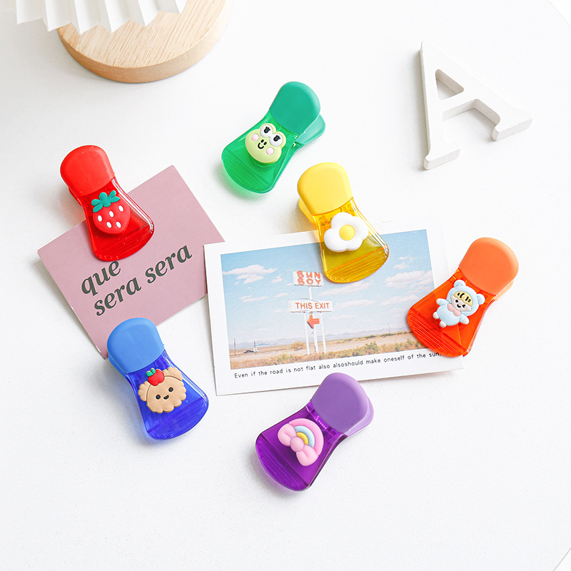 Cute Cartoon Magnetic Refridgerator Magnets Magnetic Note Message Sticker Multi-Functional Sealed Moisture-Proof Sealing Clamp Sealing Clip