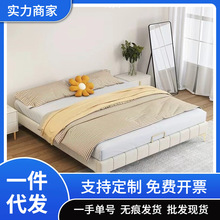 简约现代日式榻榻米双人床1.8米1.5无床头极简小户型储物箱体皮床