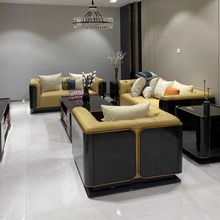 意式轻奢真皮沙发组合大小户型套房客厅高端实木港式极简整装家具