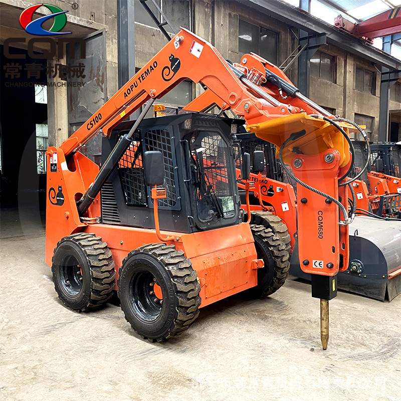 液压破碎锤挖掘机破碎镐岩石鹅卵石矿用开山破碎机三角破碎锤炮头