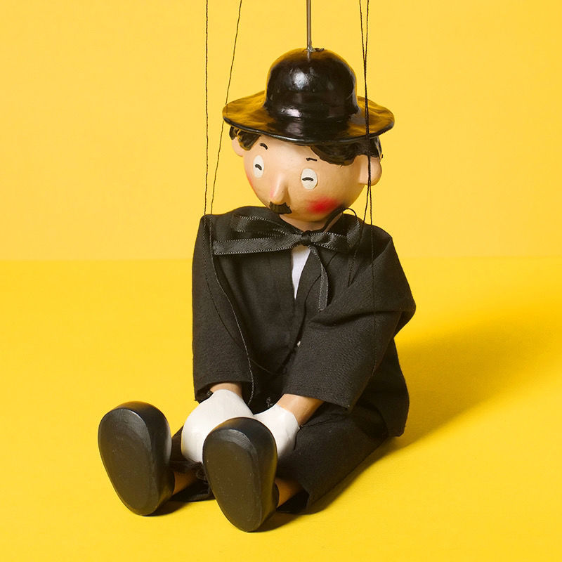 提线木偶木偶共和国卓别林喜剧大师搞笑吊线生日玩偶摄影道具