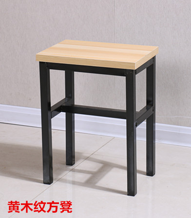 Workshop Stool Factory Assembly Line Operation Stool Work Stool Steel Wood Small Square Stool Fast Food Metal Step Stool Training Metal Stool