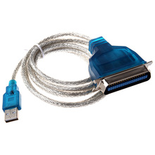 1.5米 USB 2.0 打印线 针式打印机线 IEEE 1284 透明带芯片打印线