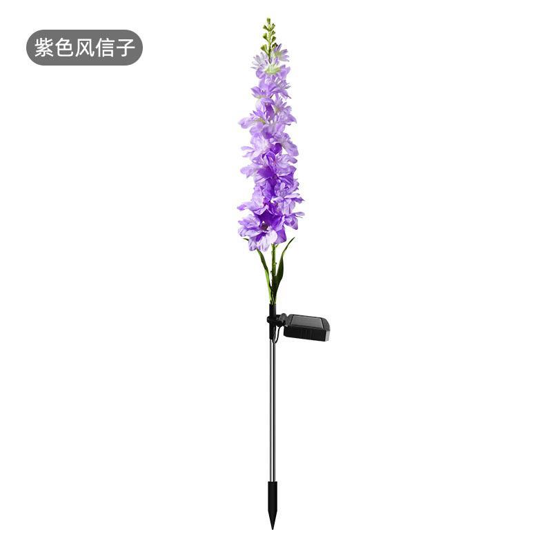 Solar Hyacinth Festive Lantern Outdoor Simulation Violet Ground Plugged Light Simulation Festive Lantern Festive Lantern Ground Lamp Courtyard Decorative Lamp