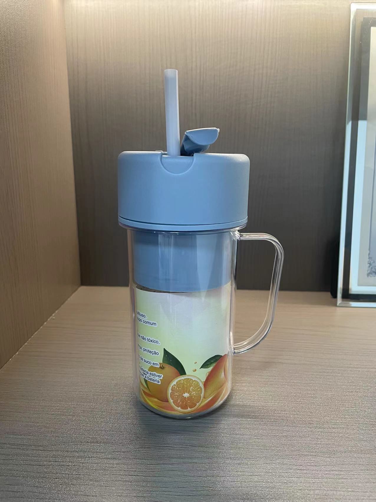 Cross-Border New Arrival Straw Juicer Cup Mini-Portable Electric Juicer Fruit Milkshake Mixer
