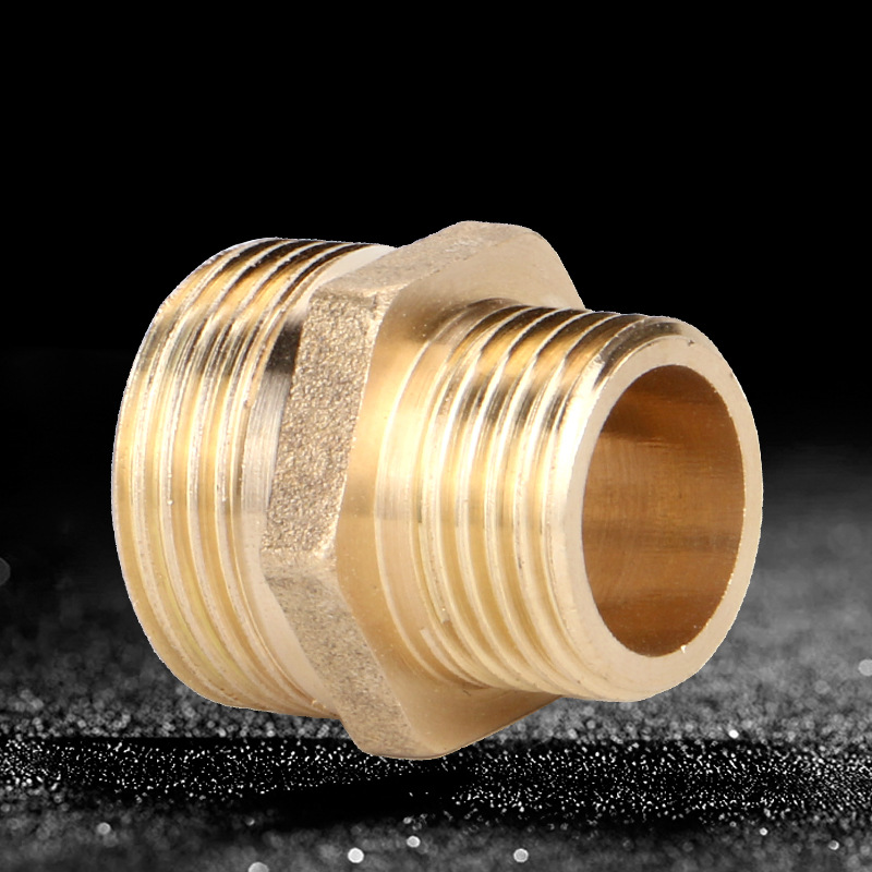 全铜加厚变径补芯接头不锈钢转换头异径内外丝填心配件4分6分1寸