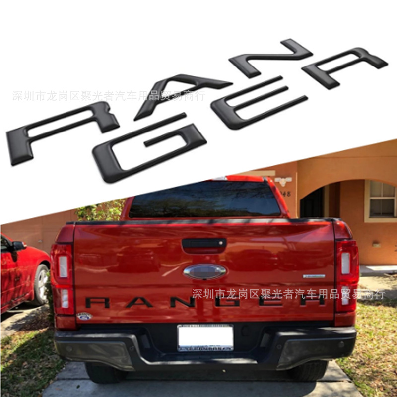 适用于福特ranger车标皮卡ranger尾箱贴标 abs 后备箱3d立体车标