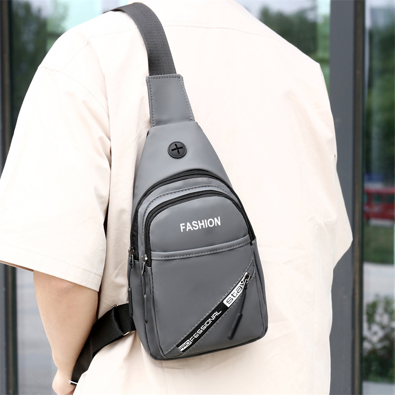 厂家新款时尚男士胸包户外休闲斜挎包潮流小包旅行单肩包跨境专供