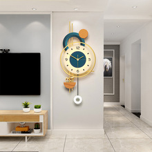 美世达厂家创意钟表挂钟客厅家用时钟简约大气餐桌挂墙挂表壁灯