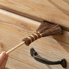 WM9A霜山桌面扫把家用迷你多功能清洁小扫帚窗户缝隙刷复古棕榈毛