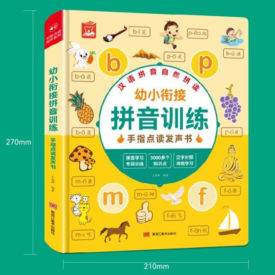 幼小衔接拼音训练手指点读发声书汉语拼音自然拼读专项训练充电款