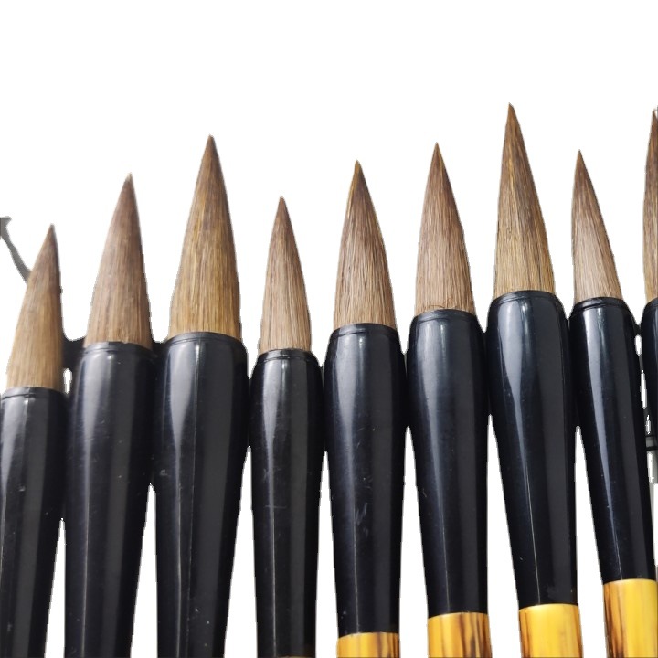 狼毛狼毫毛笔楷书书法国画练习毛笔大中小竹竿狼毛狼毫书法入门