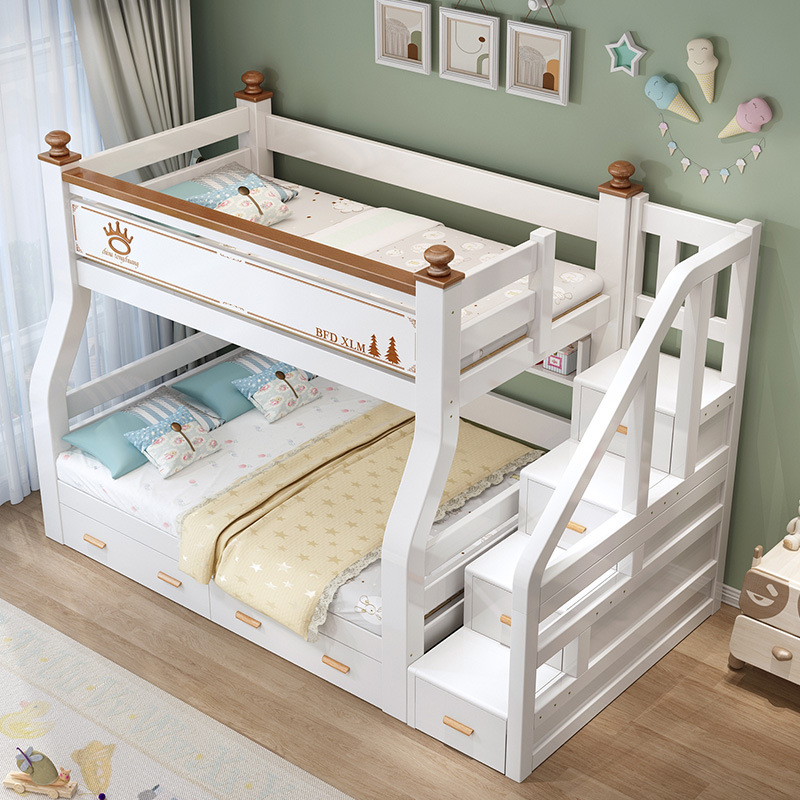 上下床全实木上下铺木床双层床大人子母床橡胶木两层高低床儿童床意式