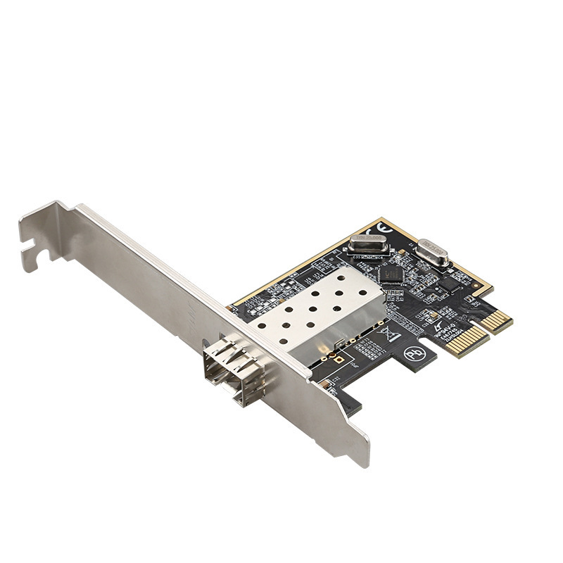 台式机高速稳定不掉线sfp接口光纤网卡pcie百兆光纤网卡-阿里巴巴