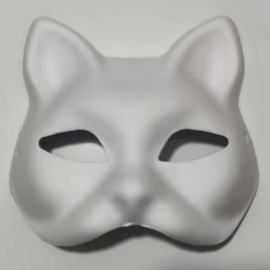 手绘diy猫脸面具 威尼斯半脸面具 精美猫脸彩绘面具 儿童纸浆面具