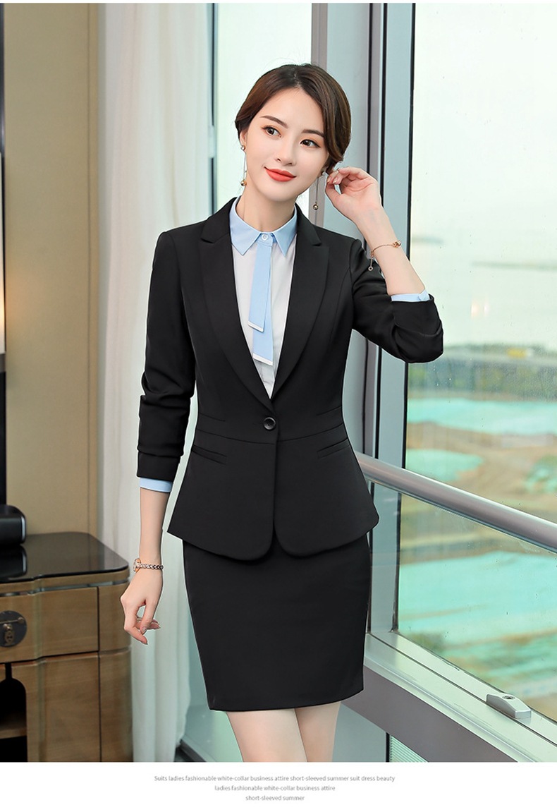 焕新职业范女装时尚年轻白领套装工作服女胖大码职业女性显瘦9940