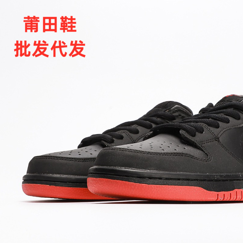 莆田鞋 黑鸽子 black pigeon 黑红低帮板鞋 男女运动鞋货源代发