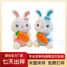 可爱抱萝卜兔子公仔毛绒玩具布娃娃玩偶小兔子萝卜儿童床上抱枕