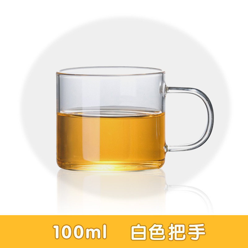 Zhenqi Factory Wholesale Cup Creative Color Handle Glass Teaware Accessories Set Home Borosilicate Glass Water Cup