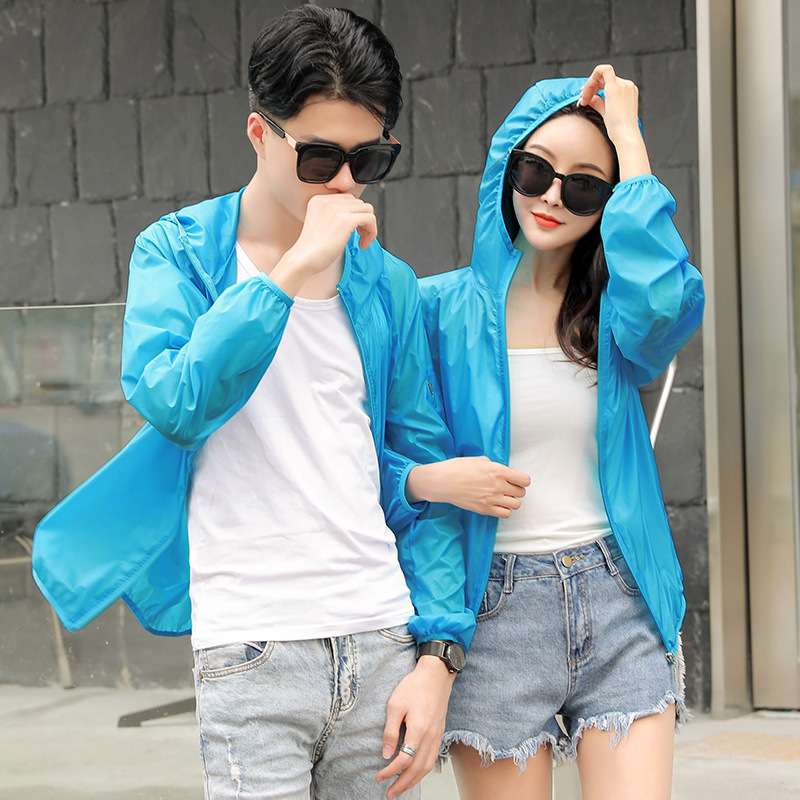 新款夏季男女情侣同款防嗮衣户外钓鱼皮肤衣薄款外套大码宽松男装