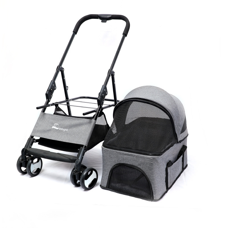 Pet Trolley Foldable Dog Walking Car Outdoor Lightweight Cat Stroller Dog Trolley Separate Pet Stroller