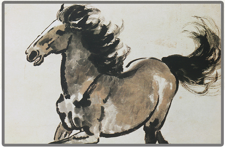 包邮 徐悲鸿作品 8开高清图 中国历代名画作品/写意走兽人物花鸟