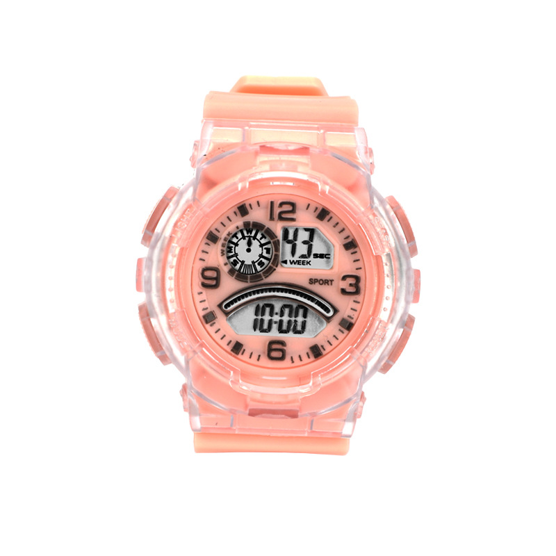 Electronic Watch in Stock Wholesale First-Hand Supply Boys and Girls Same Style Timing Night Waterproof Functional Type Sport Watch