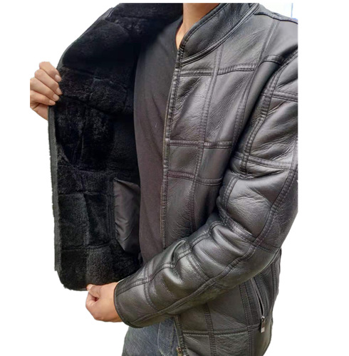 皮毛一体皮衣羊剪绒内胆男士羊毛皮袄中老年羊皮袄冬季保暖棉衣