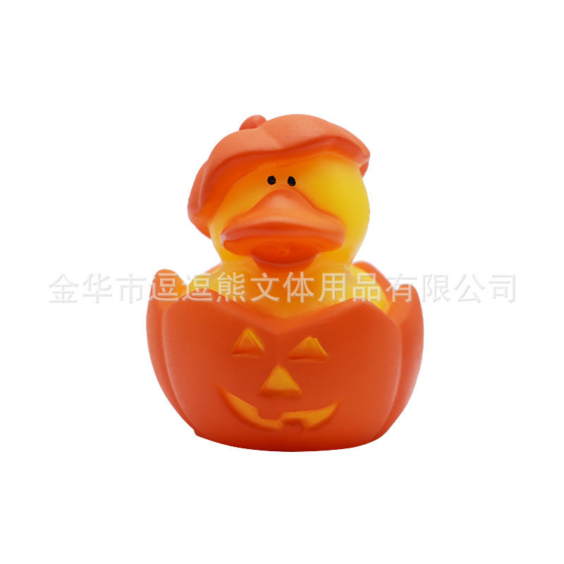 Exclusive for Cross-Border Children's Bath Toys Squeeze and Sound Duck Vinyl Duck 24 Halloween Duck Water Toys