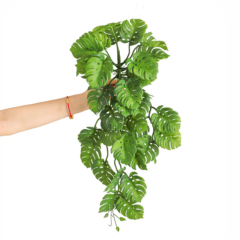 Outdoor Wall Decorative Plant Artificial Flower Vine HANAFUJI Wedding Ceiling Layout Simulation Wall Hanging 33 Pieces Monstera