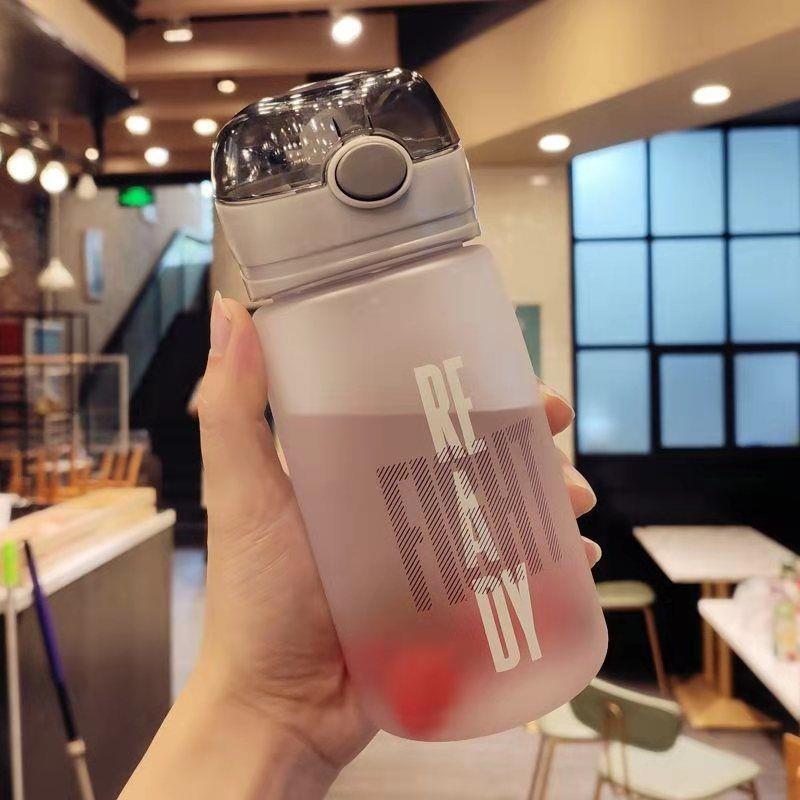 Y112 Good-looking Drop-Resistant Cup Frosted Plastic Water Cup Cup with Straw Summer Sports Bottle
