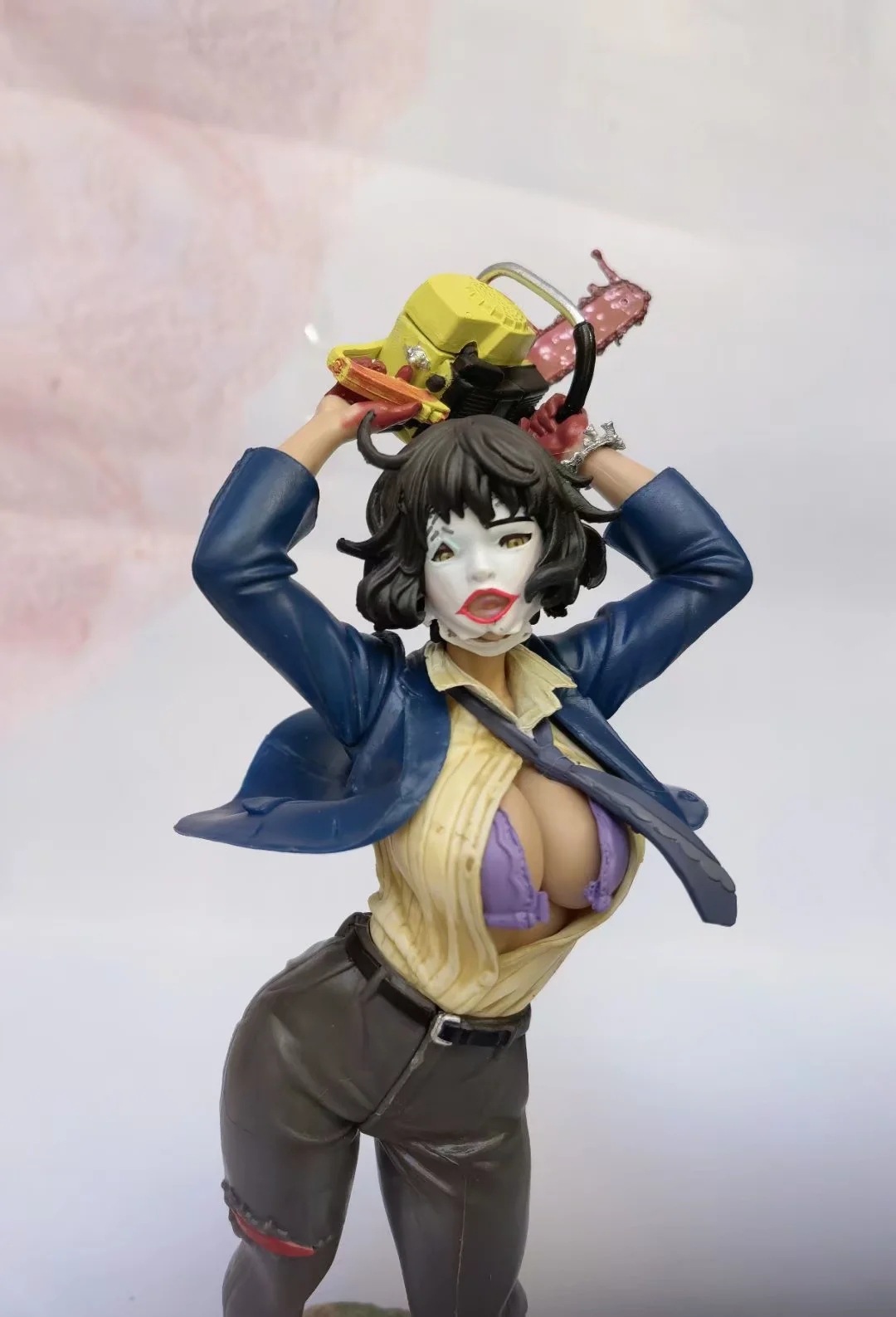 飞源动漫 电锯惊魂 德州电锯杀人狂 女版 工作装 模型 盒装手办