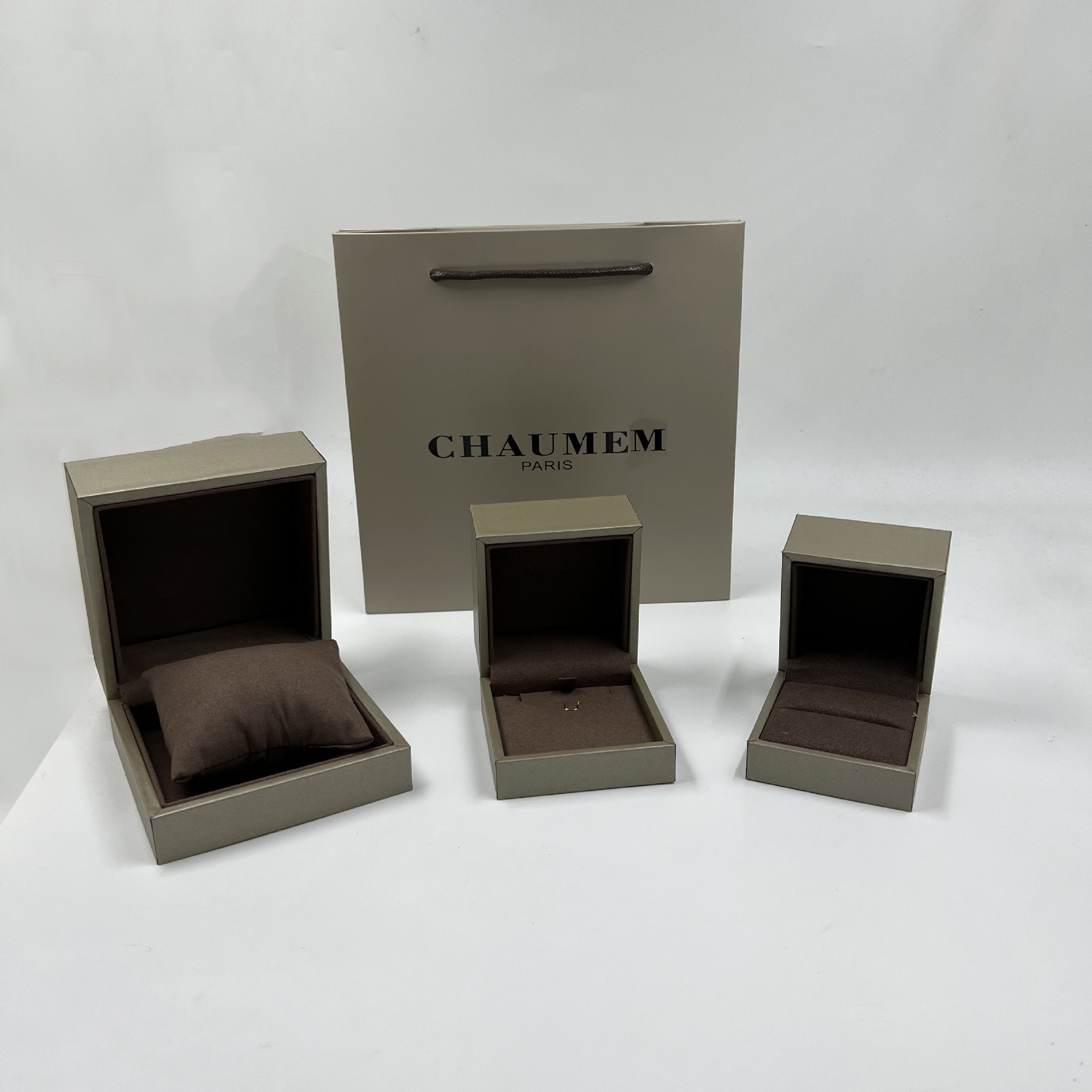 金色尚美包装礼盒项链戒指手链首饰盒抱枕头手镯装柜原版饰品礼盒