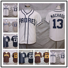 批发棒球服球衣教士队San Diego Padres男刺绣球迷版精英版棒球衣