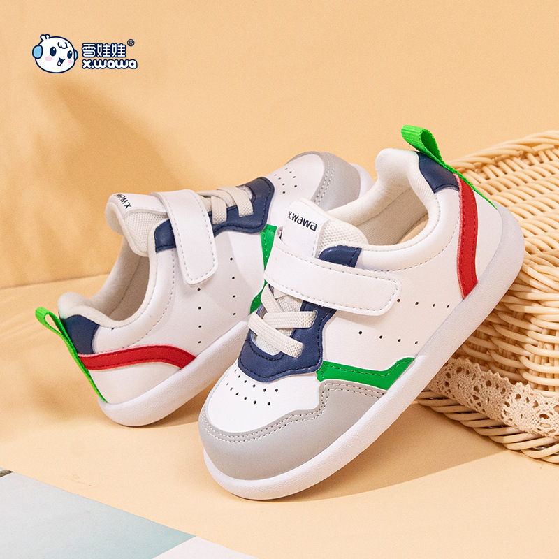 Children‘s Shoes 2023 Autumn New Colorful Versatile Daily Casual Low-Top Anti-Fouling Function Toddler White Shoes