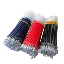 100支/捆 红 黑 蓝 色 针孔 子弹头 中性笔水笔替代芯笔芯0.5mm