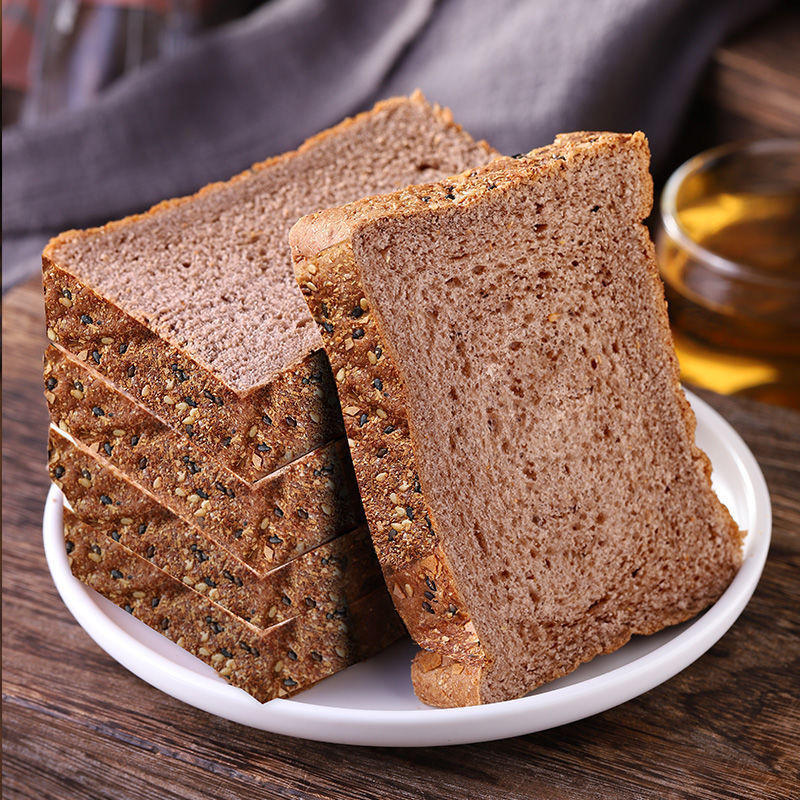 【健身代餐】谷物粗粮面包全麦黑麦吐司无加蔗糖低脂早餐零食整箱